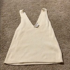 Cream sweater v neck